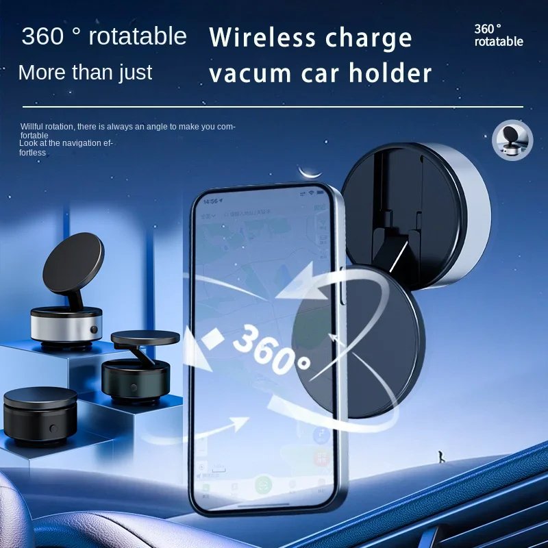 حامل هاتف السيارة المغناطيسي مع شحن لاسلكي